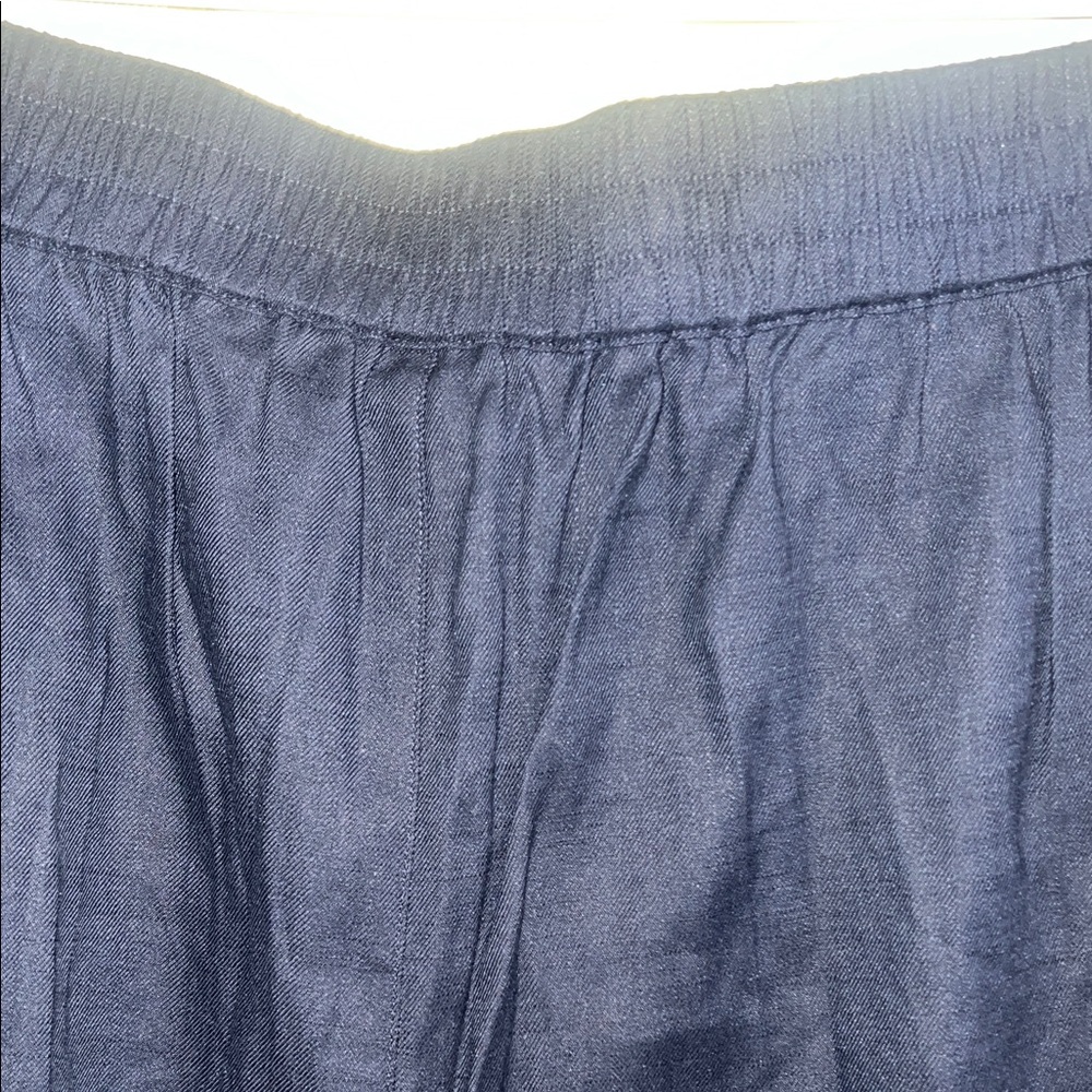 CAbi Navy Wide-Leg Trousers with Tailored Front SZ L - Picture 5 of 5
